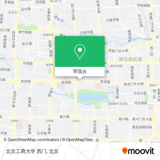 北京工商大学 西门地图