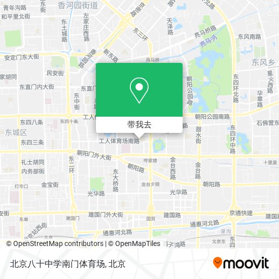 北京八十中学南门体育场地图