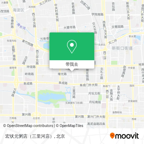 宏状元粥店（三里河店）地图