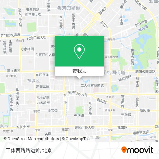 工体西路路边摊地图