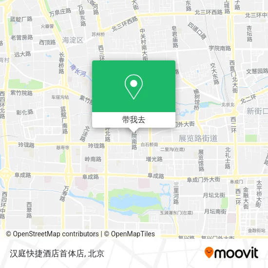汉庭快捷酒店首体店地图