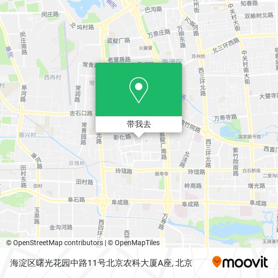 海淀区曙光花园中路11号北京农科大厦A座地图