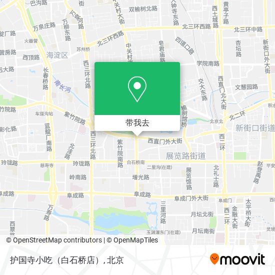 护国寺小吃（白石桥店）地图