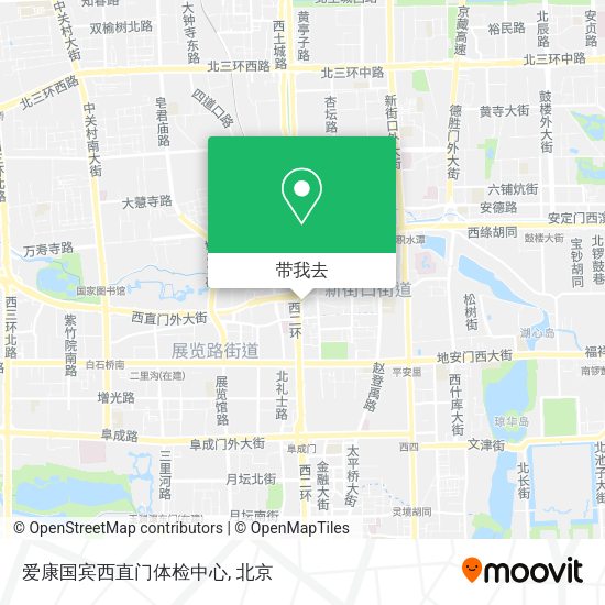 爱康国宾西直门体检中心地图