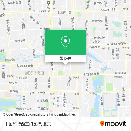 中国银行西直门支行地图