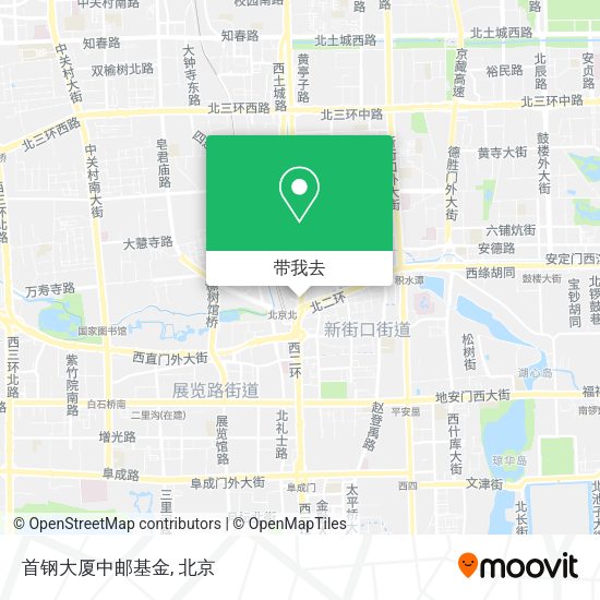 首钢大厦中邮基金地图