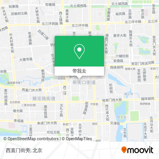 西直门街旁地图