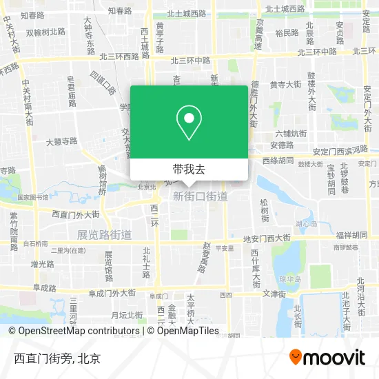 西直门街旁地图