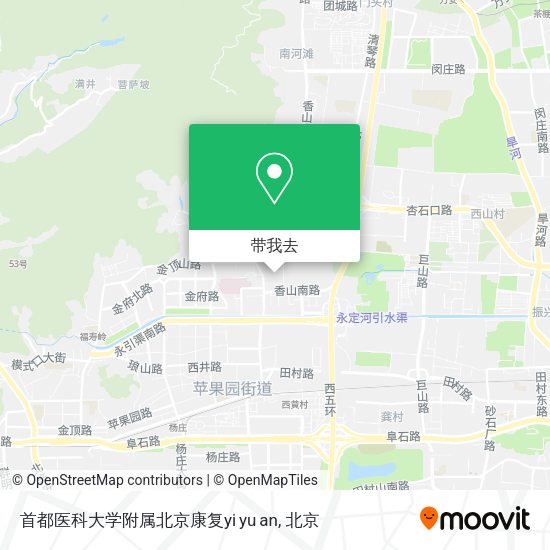 首都医科大学附属北京康复yi yu an地图