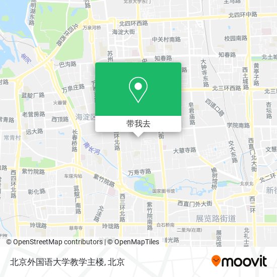 北京外国语大学教学主楼地图