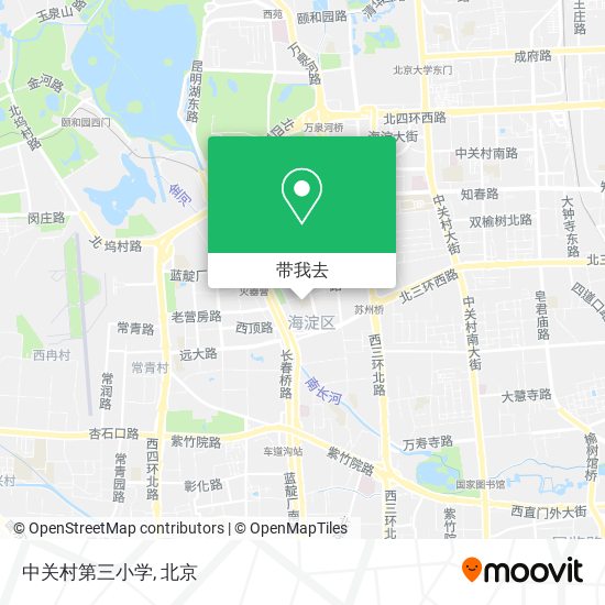 中关村第三小学地图