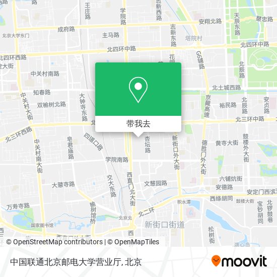 中国联通北京邮电大学营业厅地图