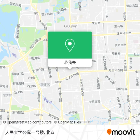 人民大学公寓一号楼地图