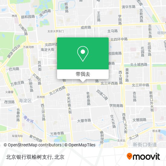 北京银行双榆树支行地图
