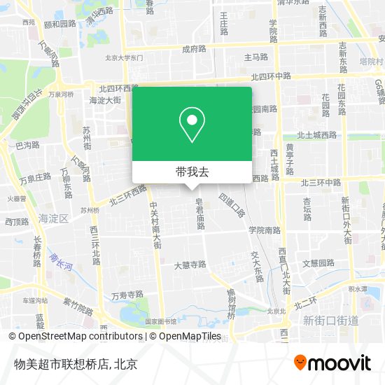 物美超市联想桥店地图