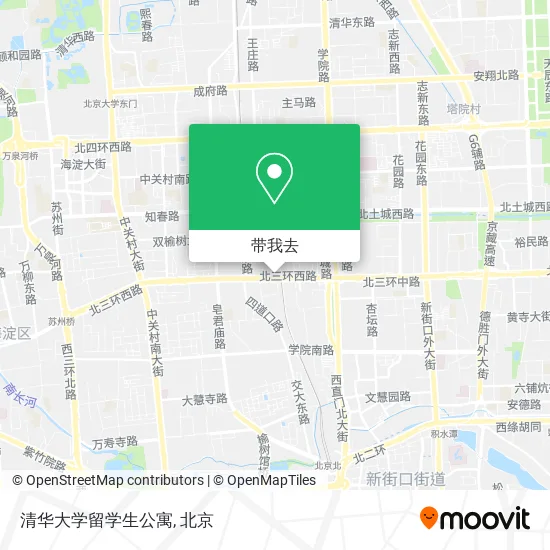 清华大学留学生公寓地图