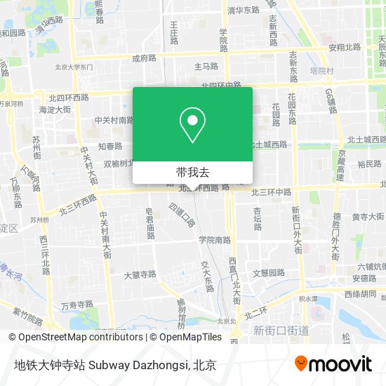 地铁大钟寺站 Subway Dazhongsi地图