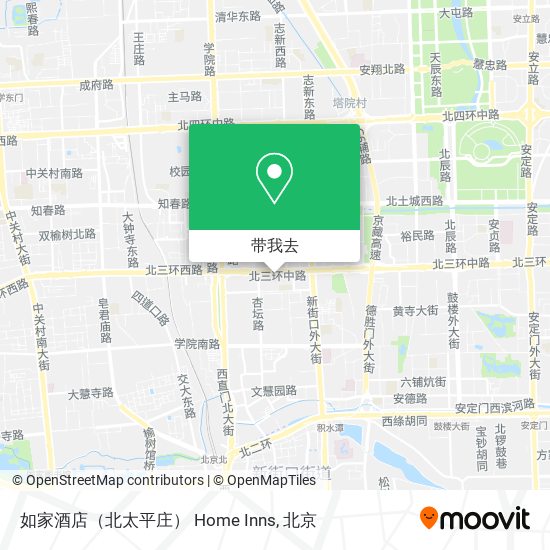 如家酒店（北太平庄） Home Inns地图