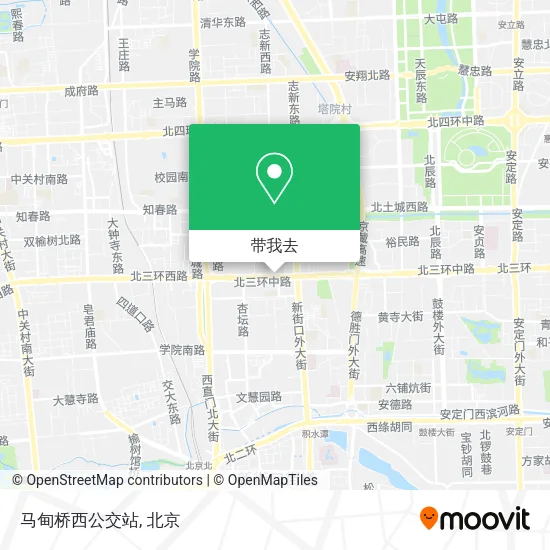 马甸桥西公交站地图