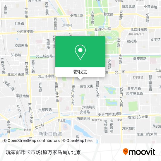 玩家邮币卡市场(原万家马甸)地图