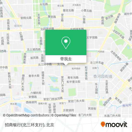 招商银行(北三环支行)地图