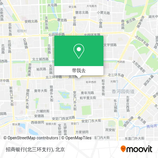 招商银行(北三环支行)地图