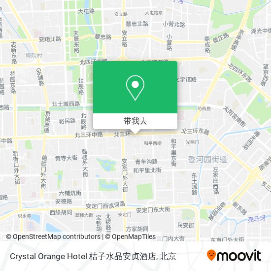 Crystal Orange Hotel 桔子水晶安贞酒店地图