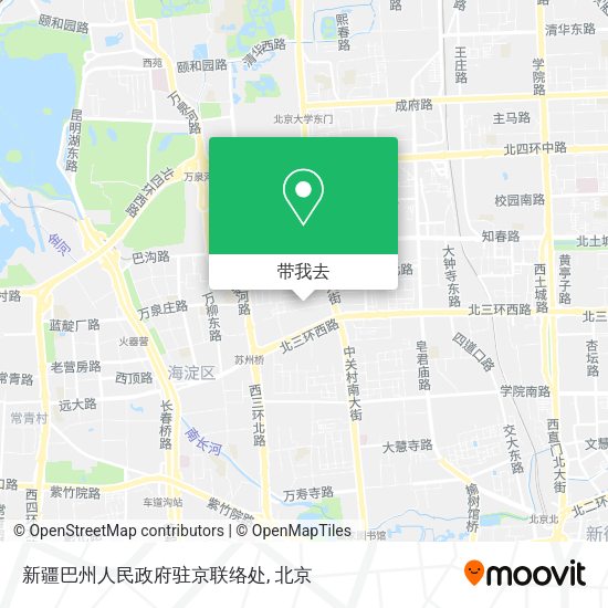 新疆巴州人民政府驻京联络处地图