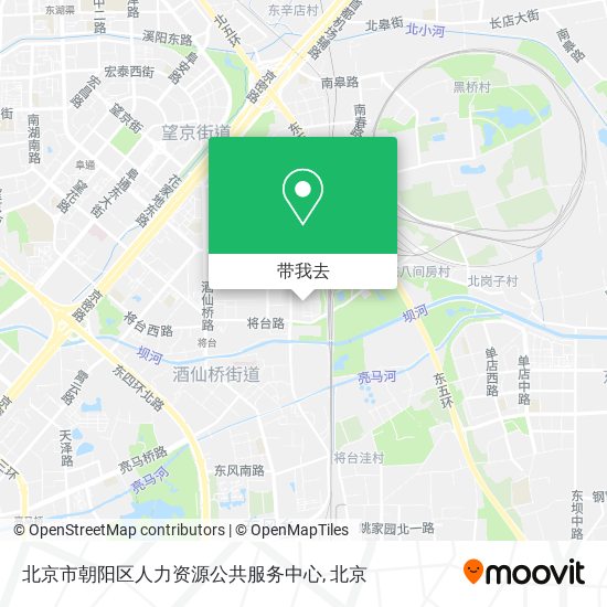 北京市朝阳区人力资源公共服务中心地图