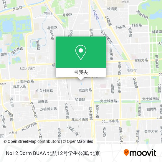 No12 Dorm BUAA 北航12号学生公寓地图