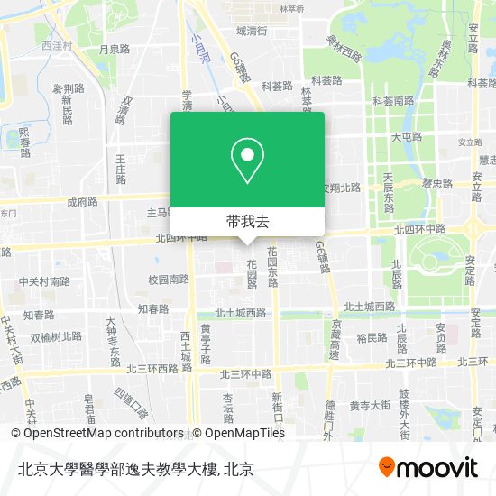 北京大學醫學部逸夫教學大樓地图