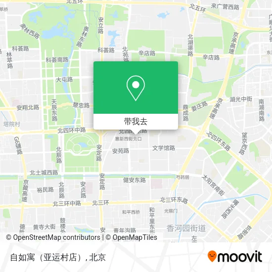 自如寓（亚运村店）地图