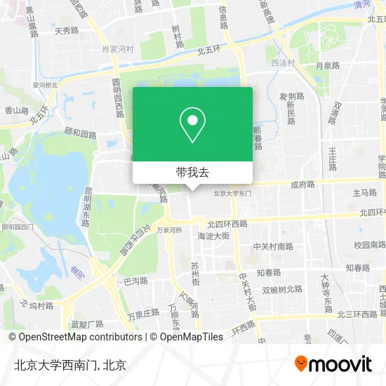 北京大学西南门地图