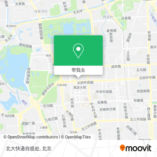 北大快递自提处地图