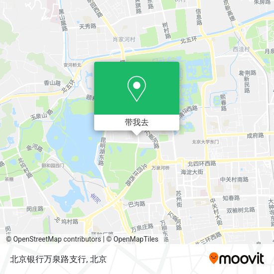 北京银行万泉路支行地图