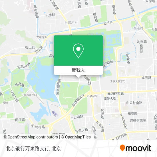 北京银行万泉路支行地图