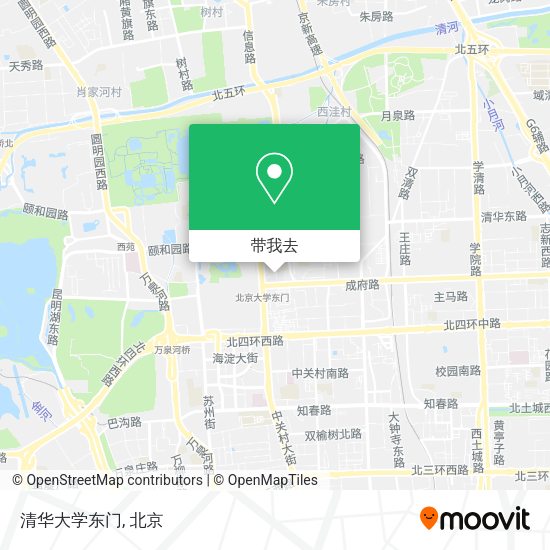 清华大学东门地图