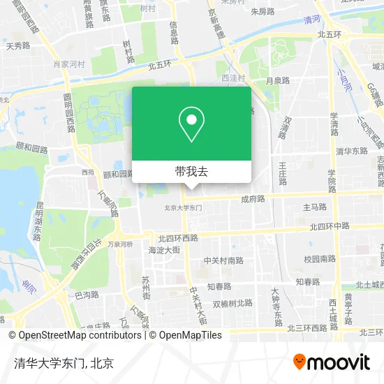 清华大学东门地图