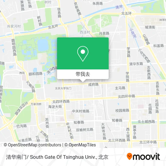 清华南门/ South Gate Of Tsinghua Univ.地图