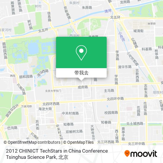 2012 CHINICT TechStars in China Conference Tsinghua Science Park地图