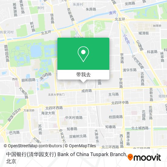 中国银行(清华园支行) Bank of China Tuspark Branch地图