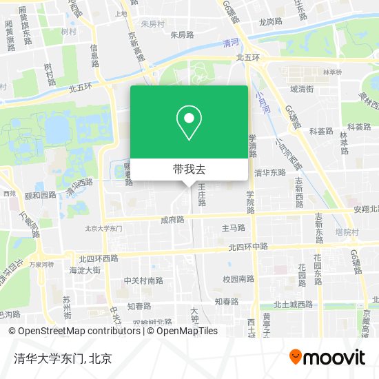清华大学东门地图