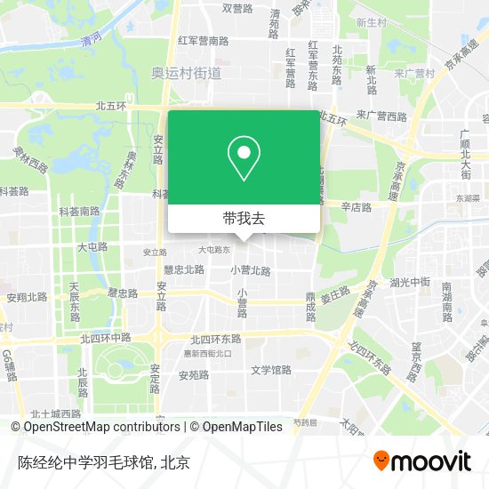 陈经纶中学羽毛球馆地图