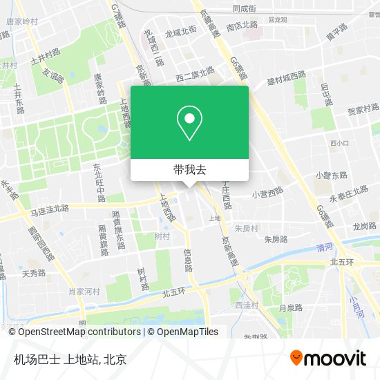 机场巴士 上地站地图