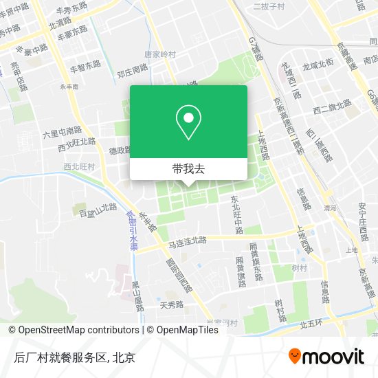 后厂村就餐服务区地图