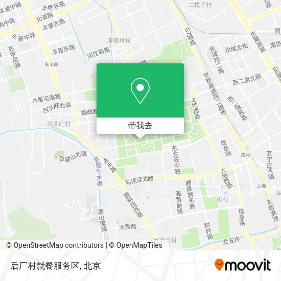 后厂村就餐服务区地图