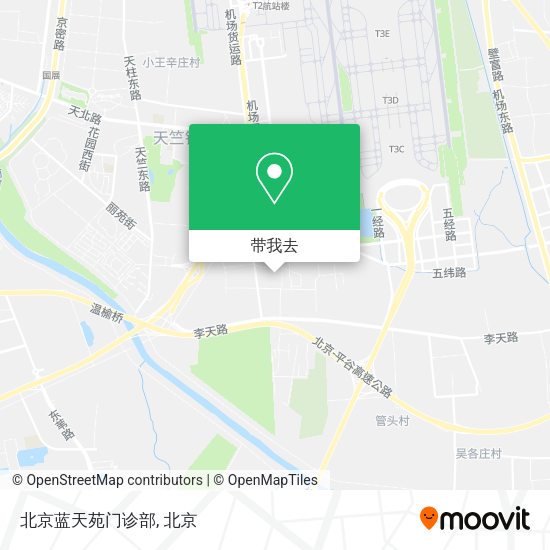 北京蓝天苑门诊部地图