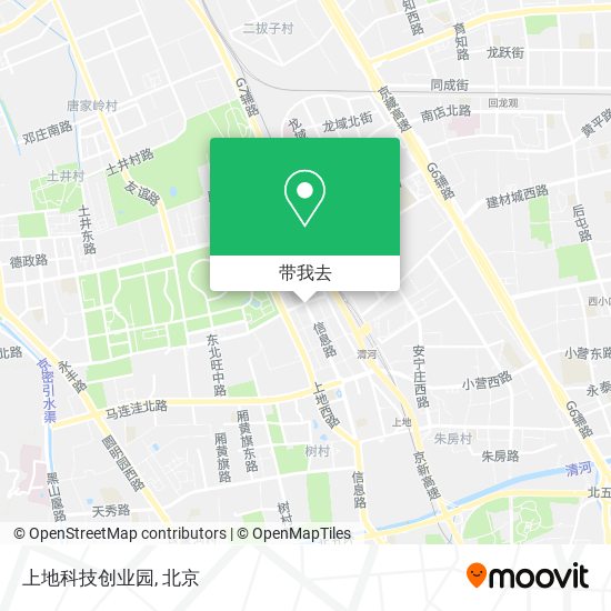 上地科技创业园地图