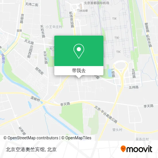 北京空港奧竺宾馆地图