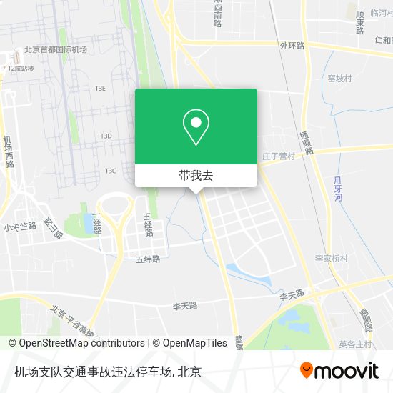 机场支队交通事故违法停车场地图